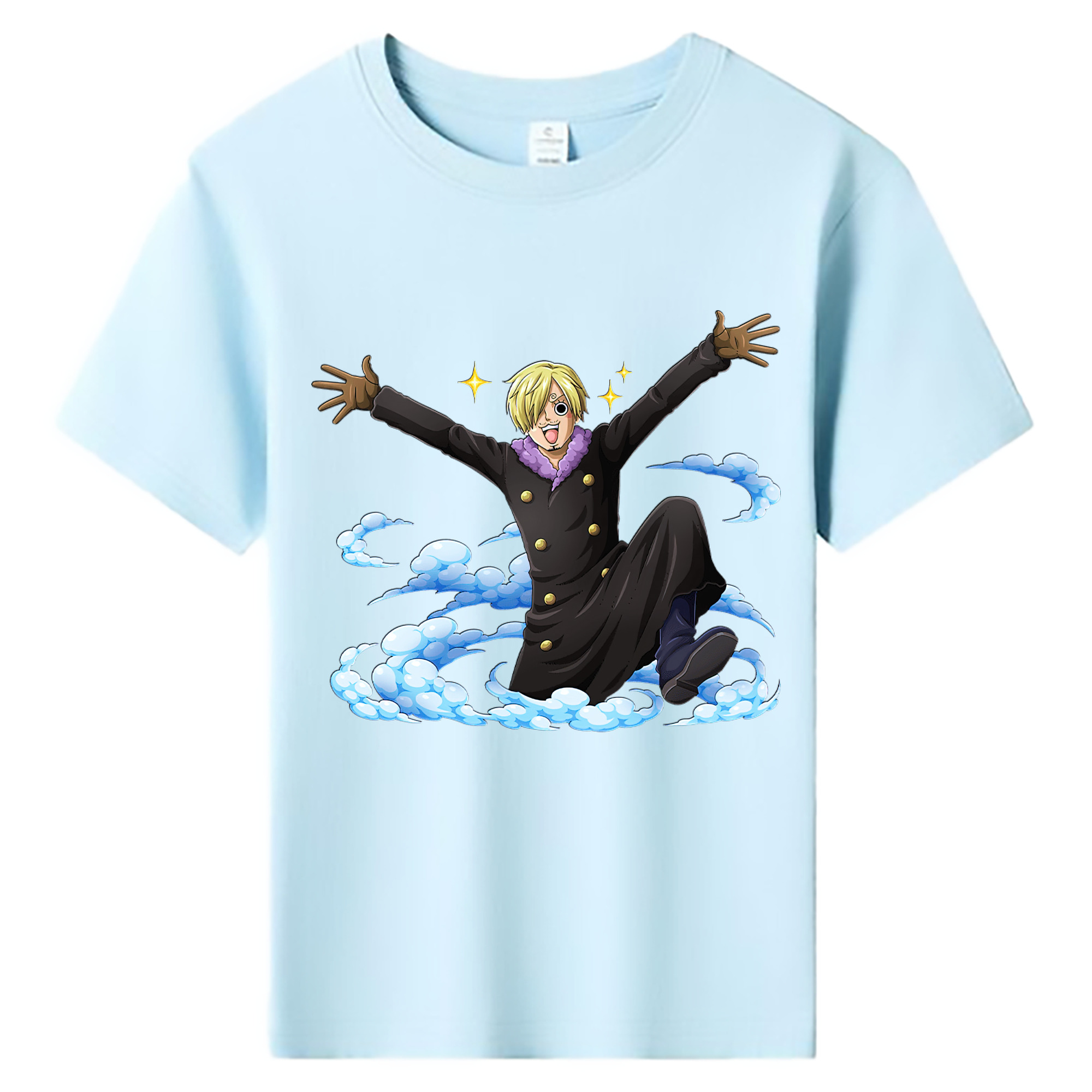 （画像用） ワンピース サンジ ONE PIECE Sanji 綿100％キッズTシャツ（フロントプリント）